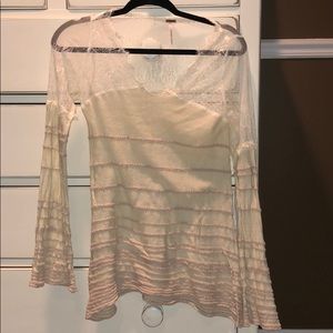 Free People crochet/lace tunic